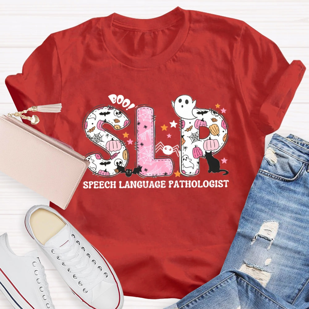 Halloween SLP Speech Language Pathologist T-shirt