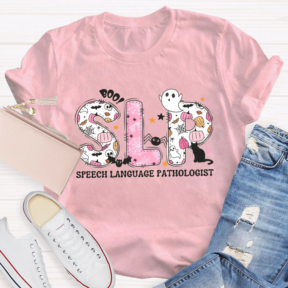 Halloween SLP Speech Language Pathologist T-shirt