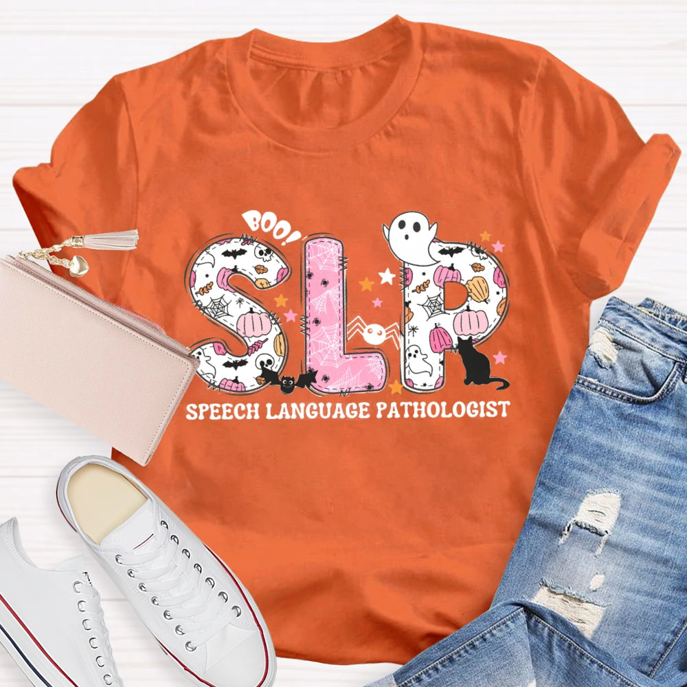 Halloween SLP Speech Language Pathologist T-shirt