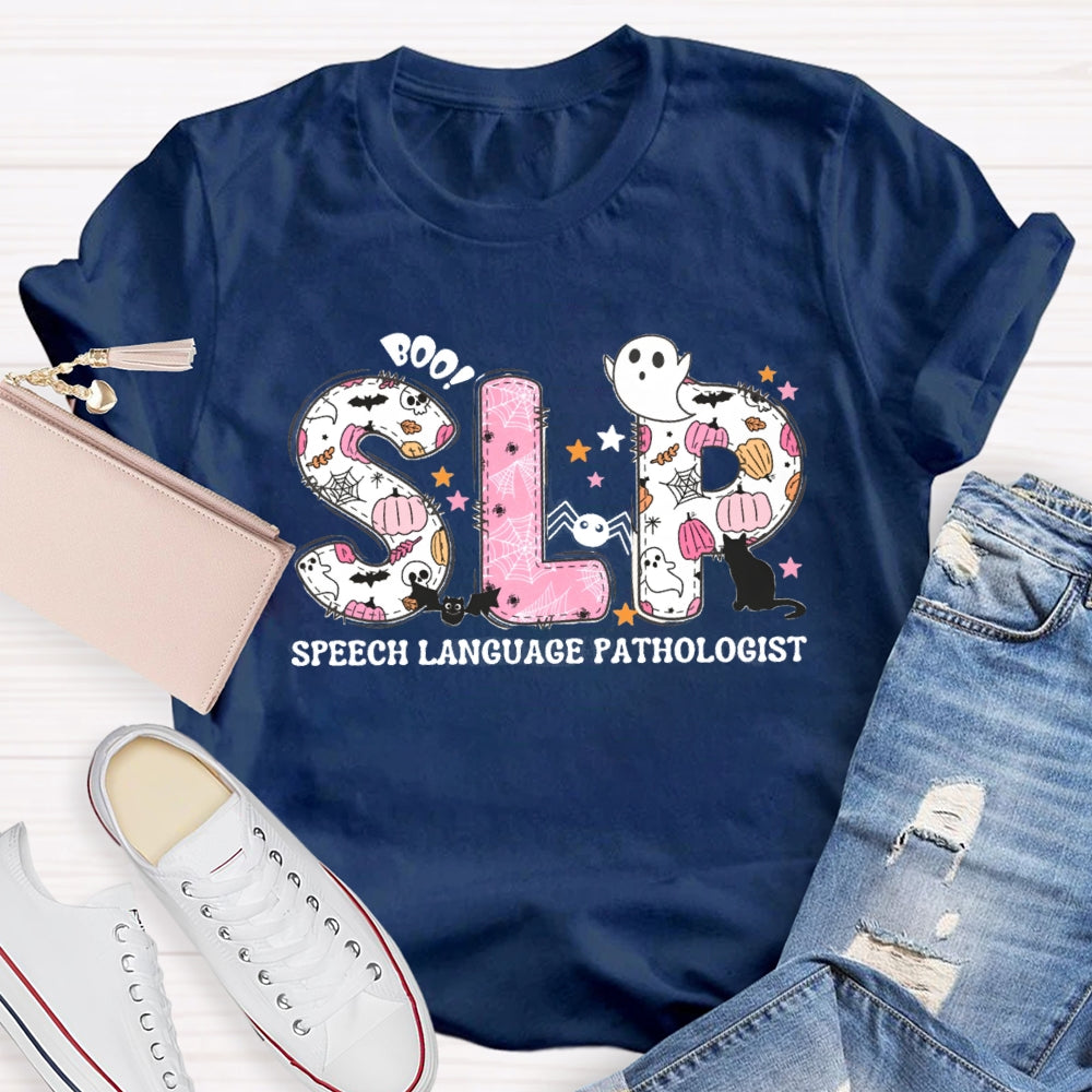 Halloween SLP Speech Language Pathologist T-shirt