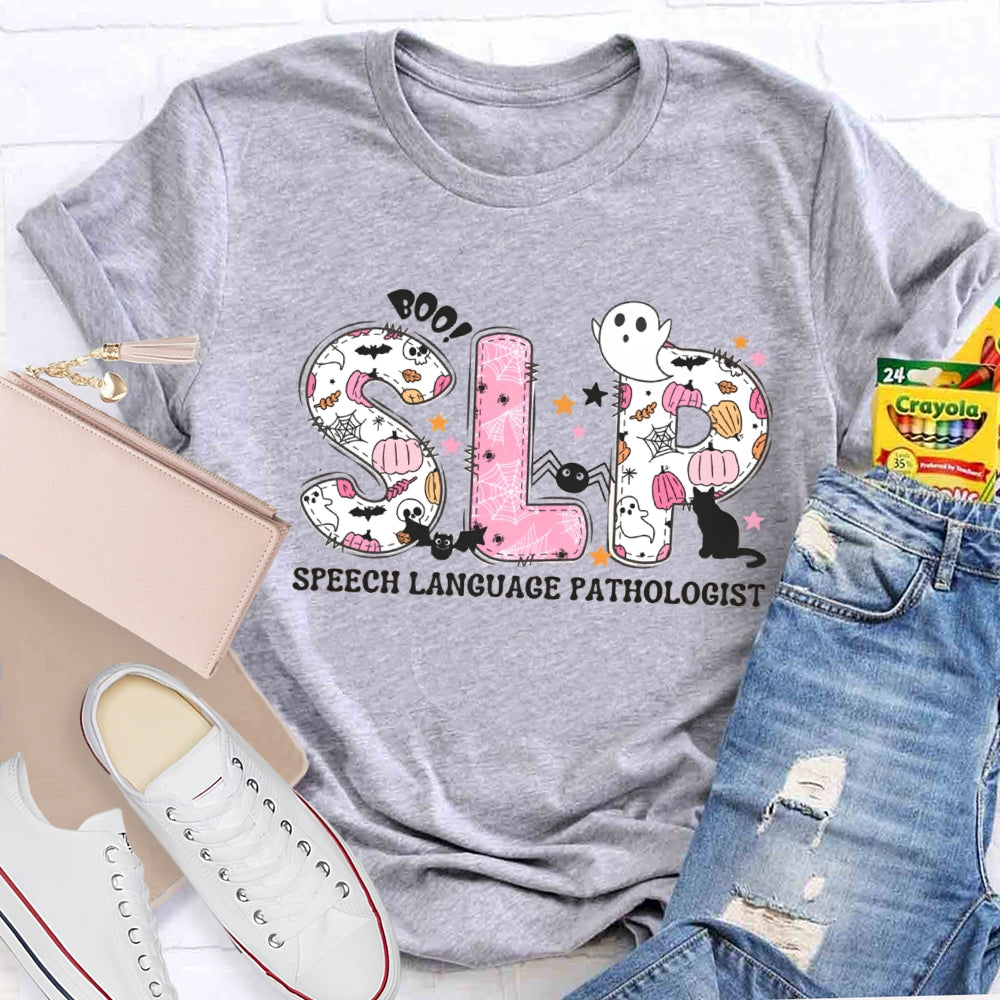 Halloween SLP Speech Language Pathologist T-shirt