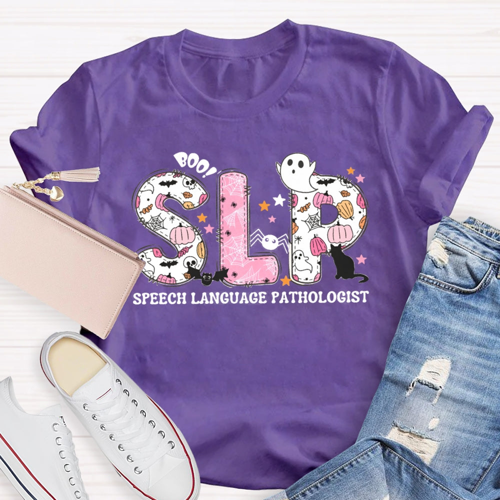 Halloween SLP Speech Language Pathologist T-shirt