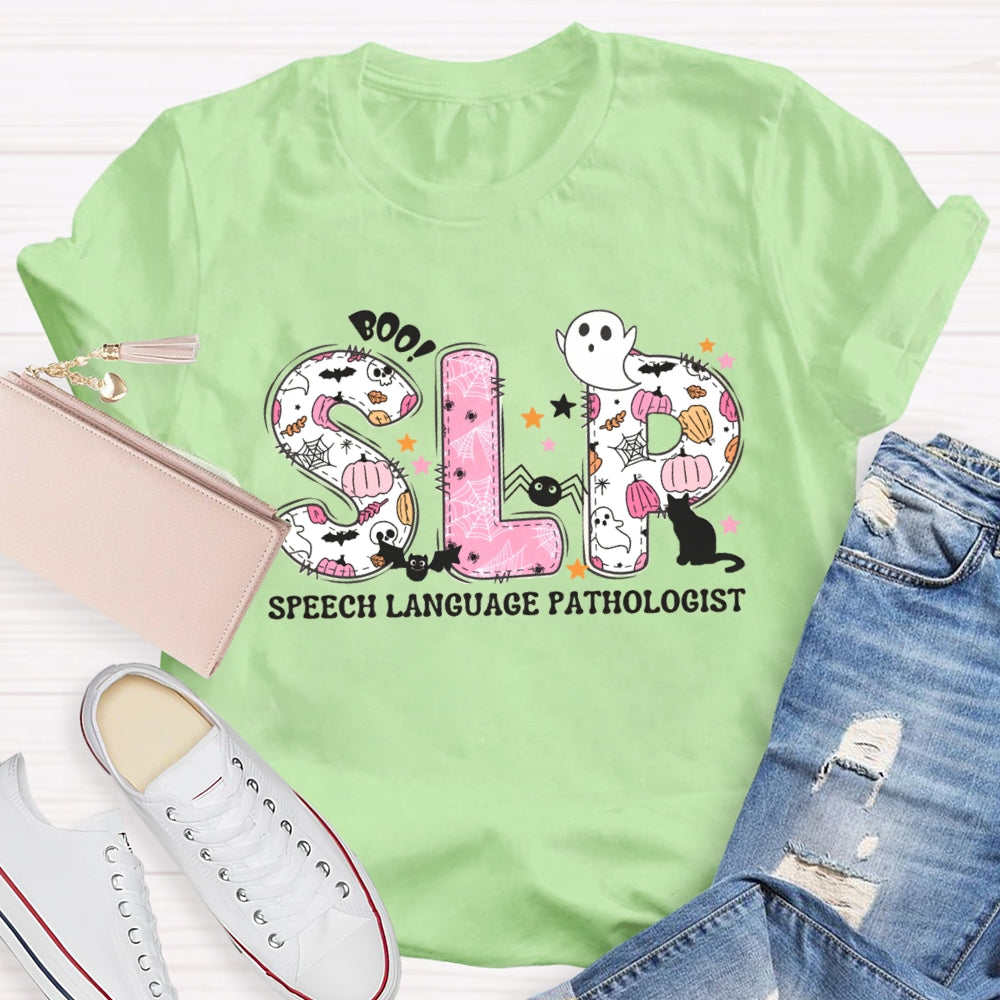 Halloween SLP Speech Language Pathologist T-shirt