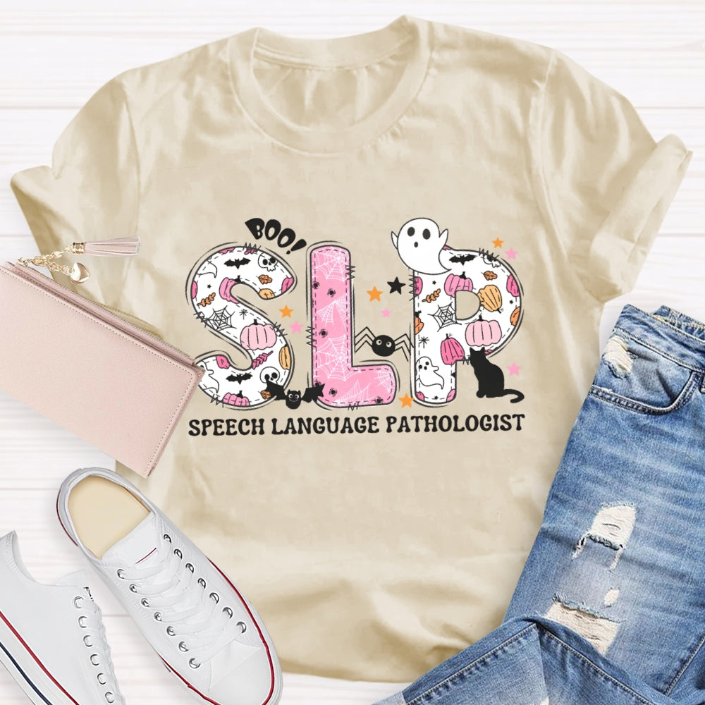 Halloween SLP Speech Language Pathologist T-shirt
