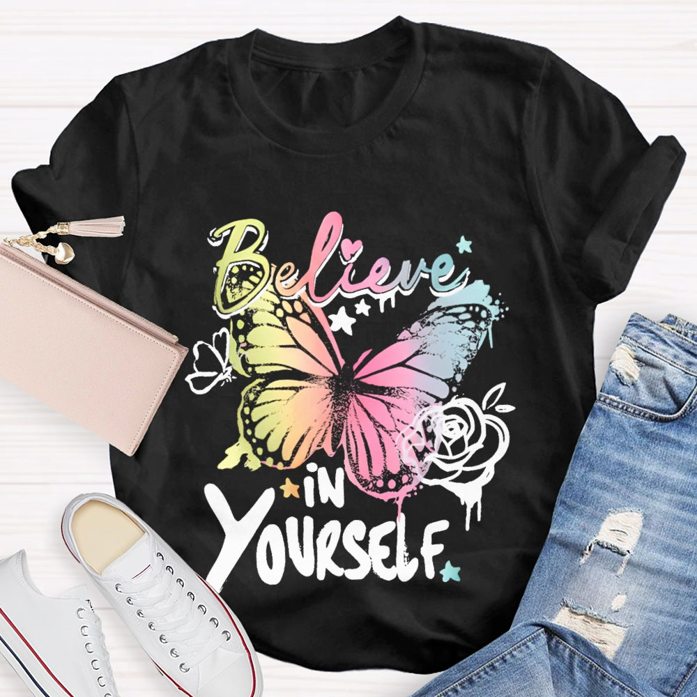 Be Kind In Yourself Colorful Little Butterfly T-shirt