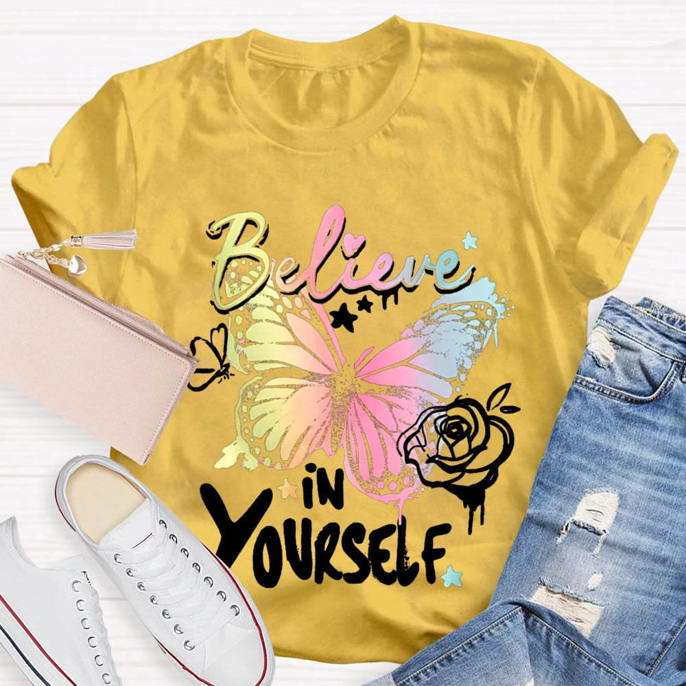 Be Kind In Yourself Colorful Little Butterfly T-shirt