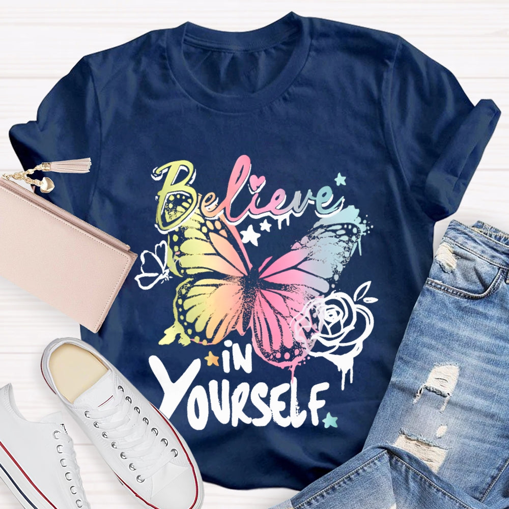 Be Kind In Yourself Colorful Little Butterfly T-shirt