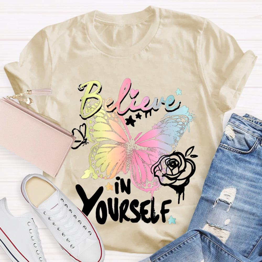 Be Kind In Yourself Colorful Little Butterfly T-shirt