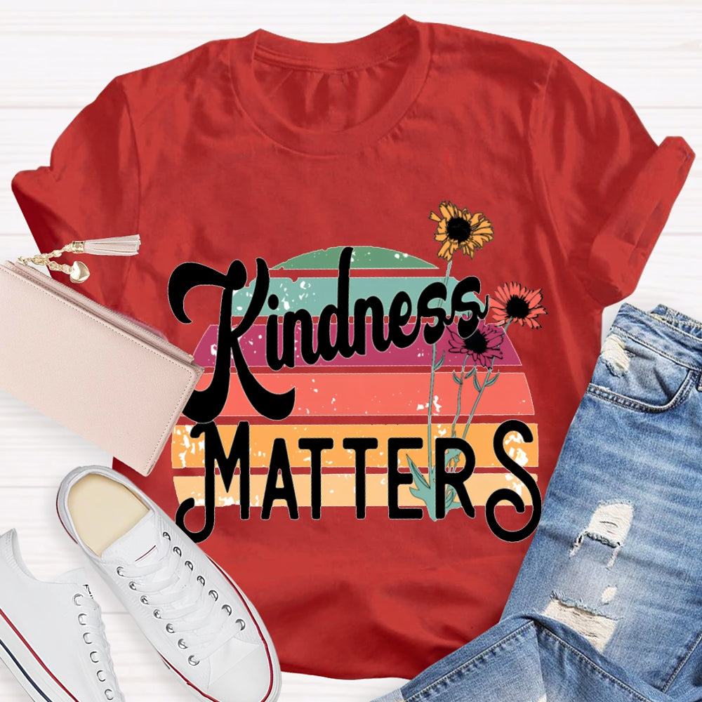 Kindness Matters Small Flowers T-shirt