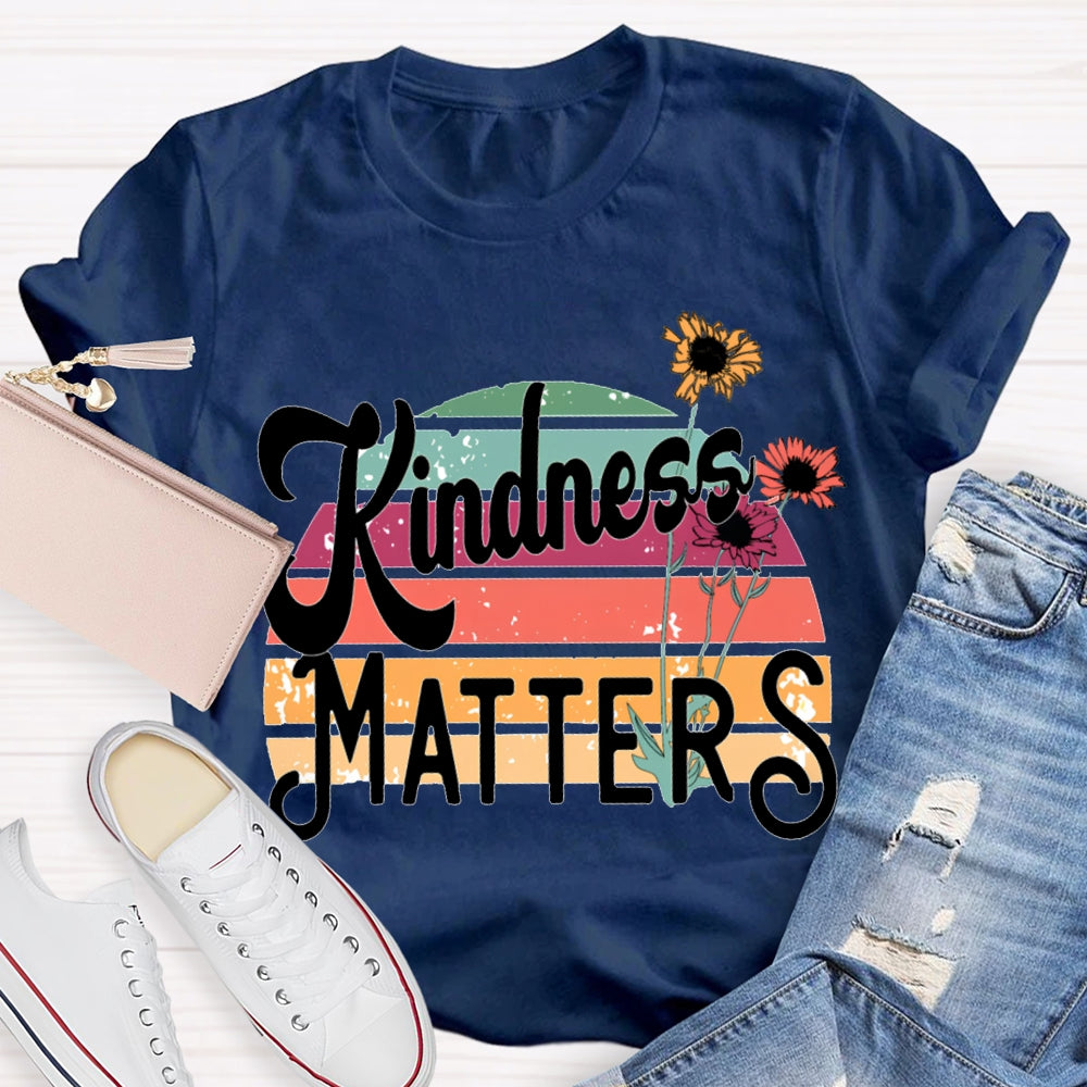 Kindness Matters Small Flowers T-shirt