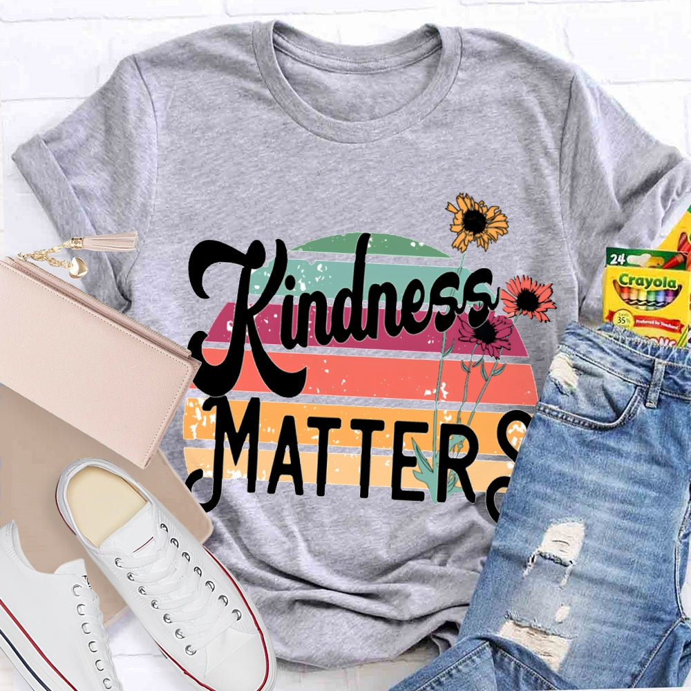 Kindness Matters Small Flowers T-shirt