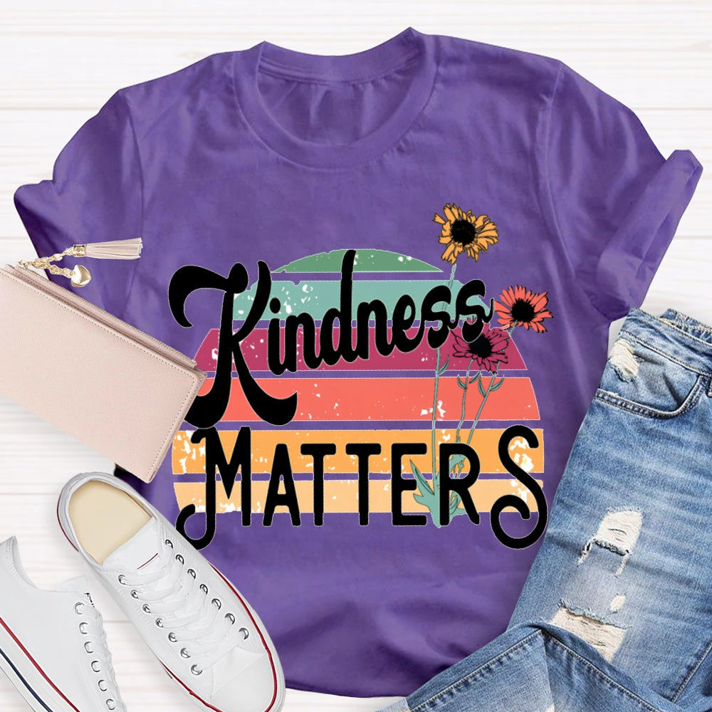 Kindness Matters Small Flowers T-shirt