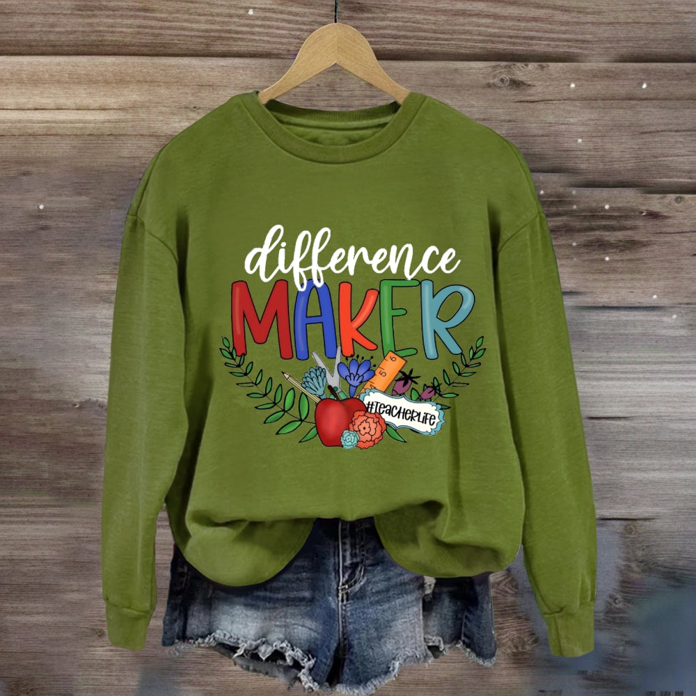 Difference Maker Teacher Life Sweatshirt