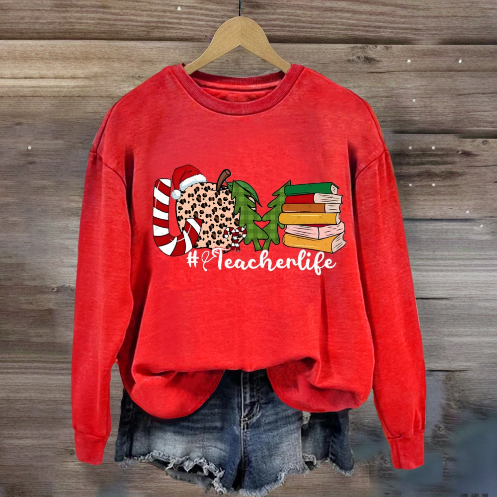 Christmas Love Teacher Life Sweatshirt