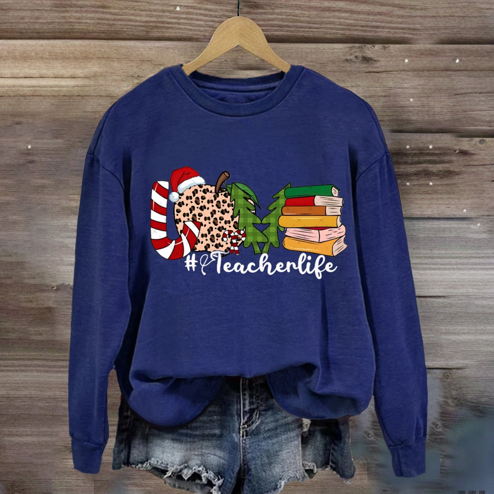 Christmas Love Teacher Life Sweatshirt