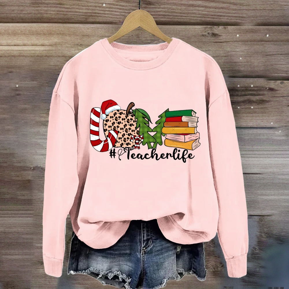 Christmas Love Teacher Life Sweatshirt