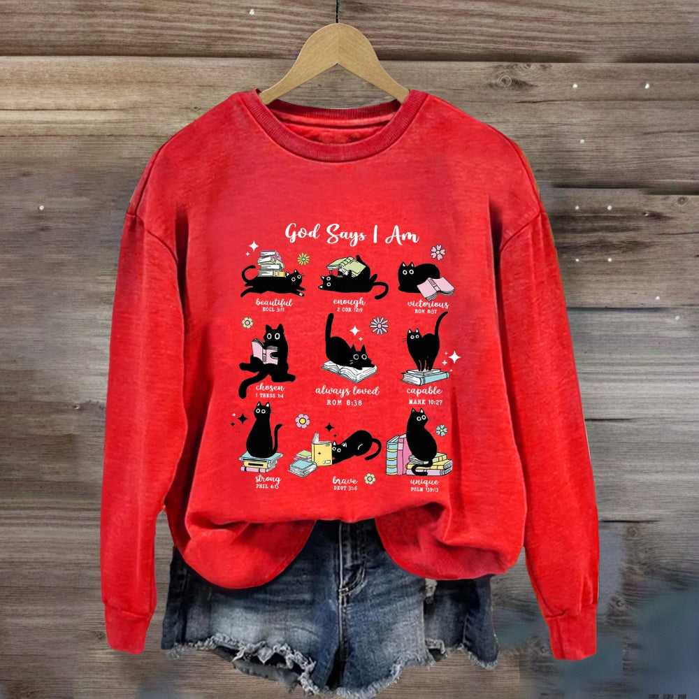 God Says I Am Beautiful Enough Reading Sweatshirt
