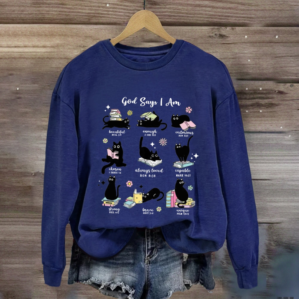 God Says I Am Beautiful Enough Reading Sweatshirt