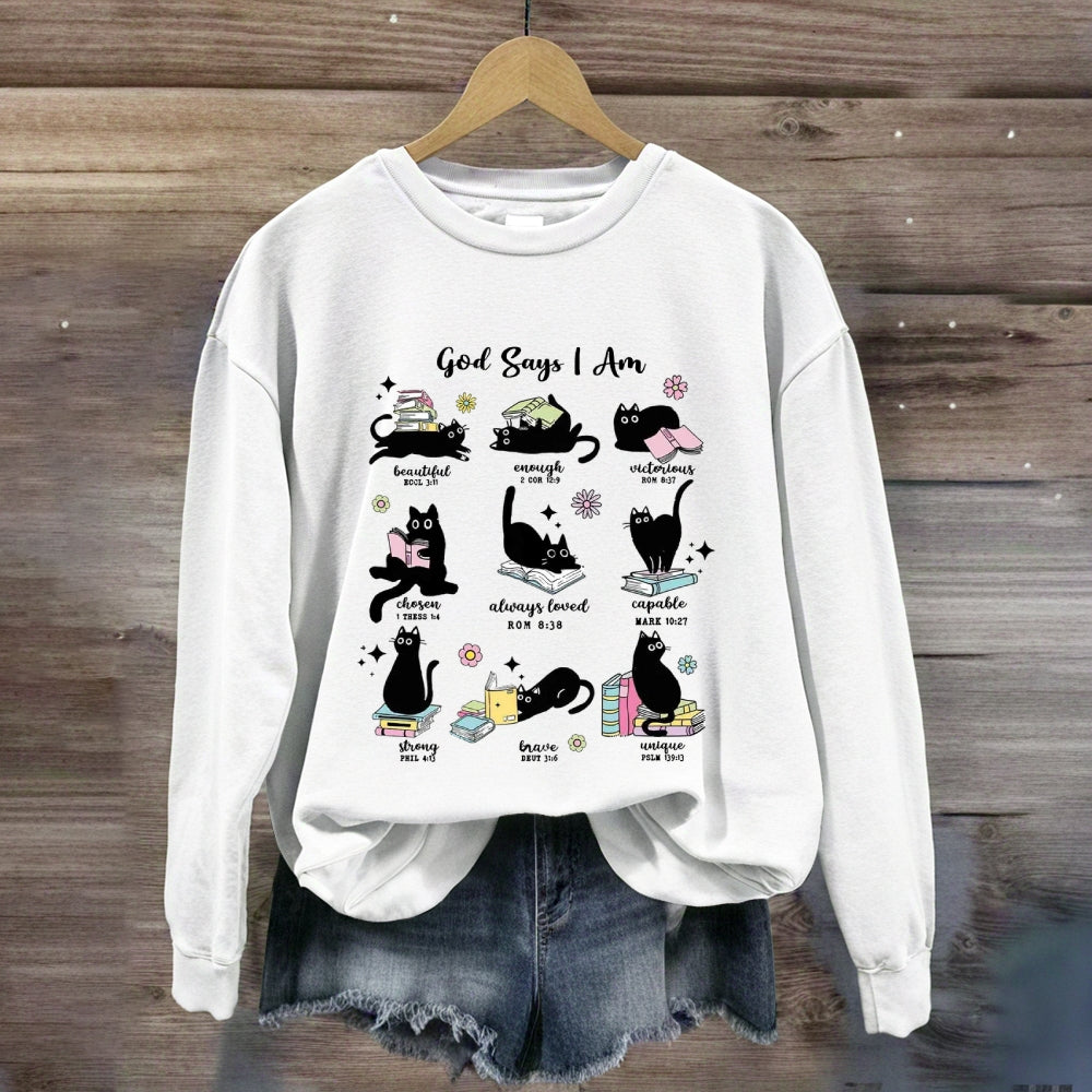 God Says I Am Beautiful Enough Reading Sweatshirt