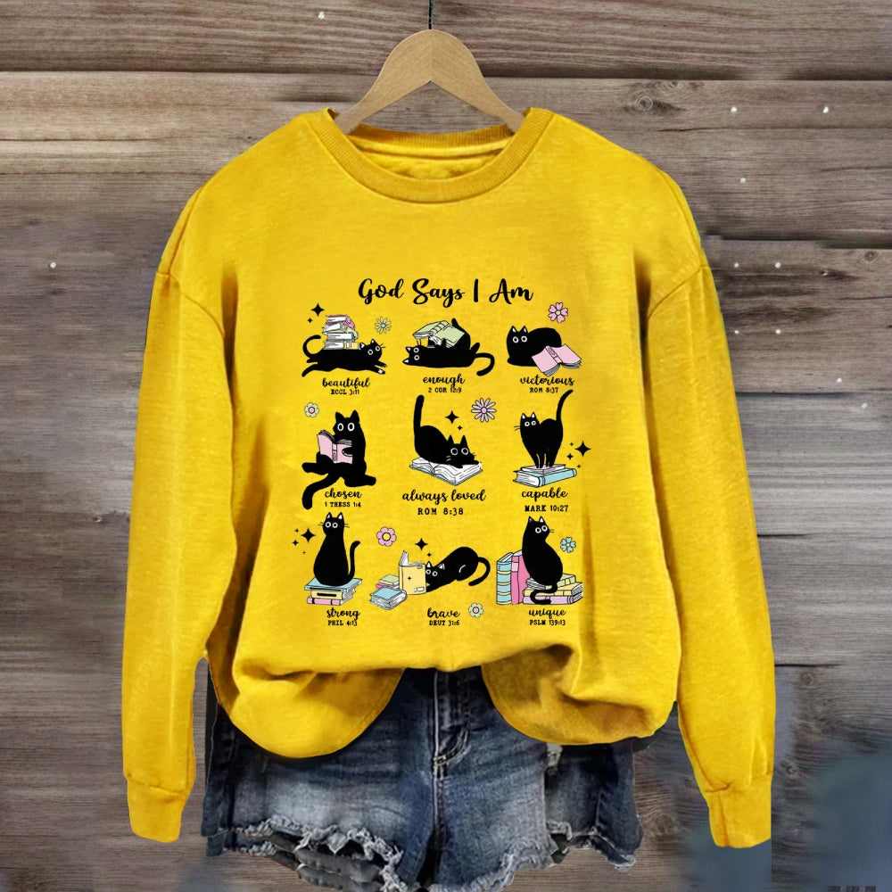 God Says I Am Beautiful Enough Reading Sweatshirt