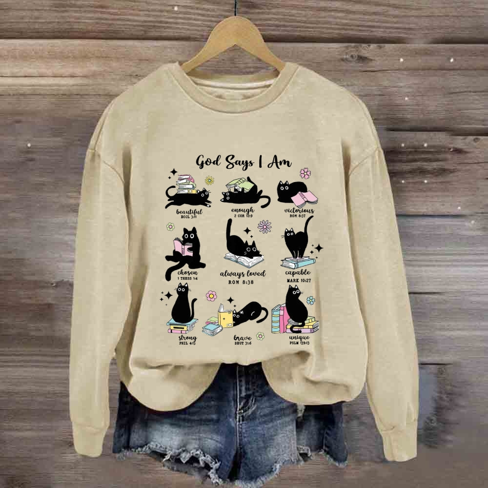 God Says I Am Beautiful Enough Reading Sweatshirt