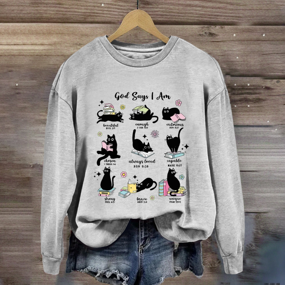 God Says I Am Beautiful Enough Reading Sweatshirt