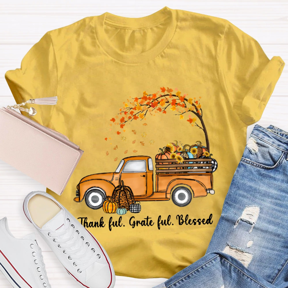 Thankful Grateful Blessed A Truckload Of Pumpkins T-shirt