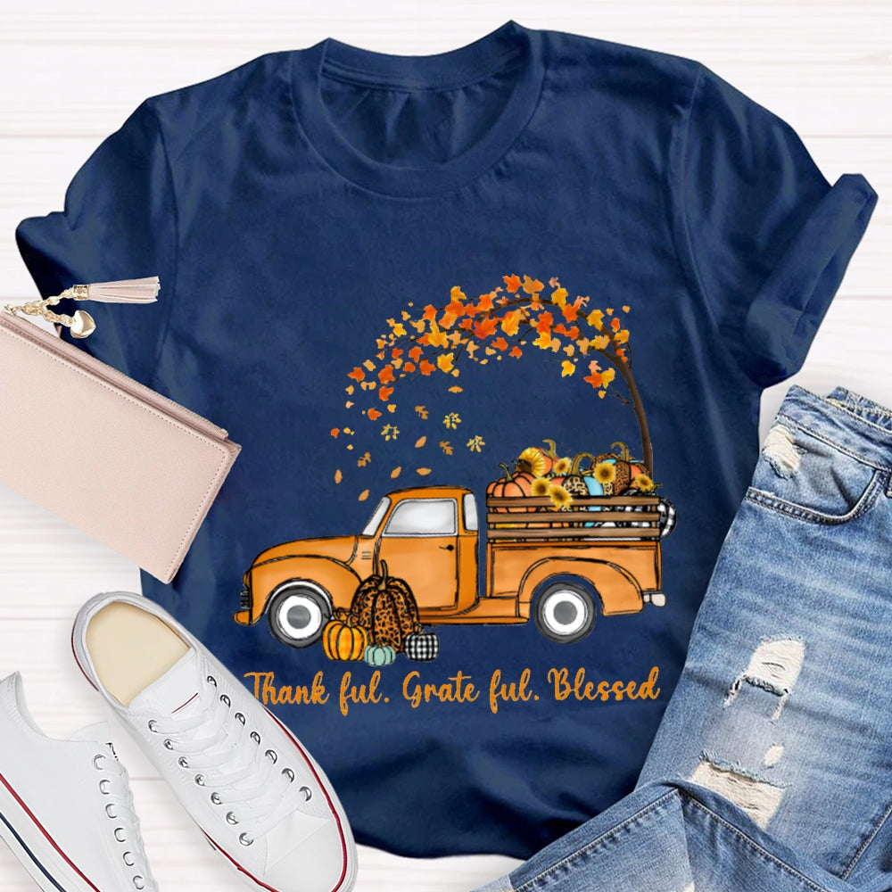 Thankful Grateful Blessed A Truckload Of Pumpkins T-shirt