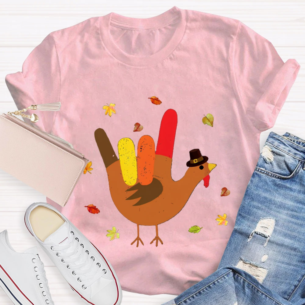 Love Turkey Sign Language Thanksgiving T-shirt