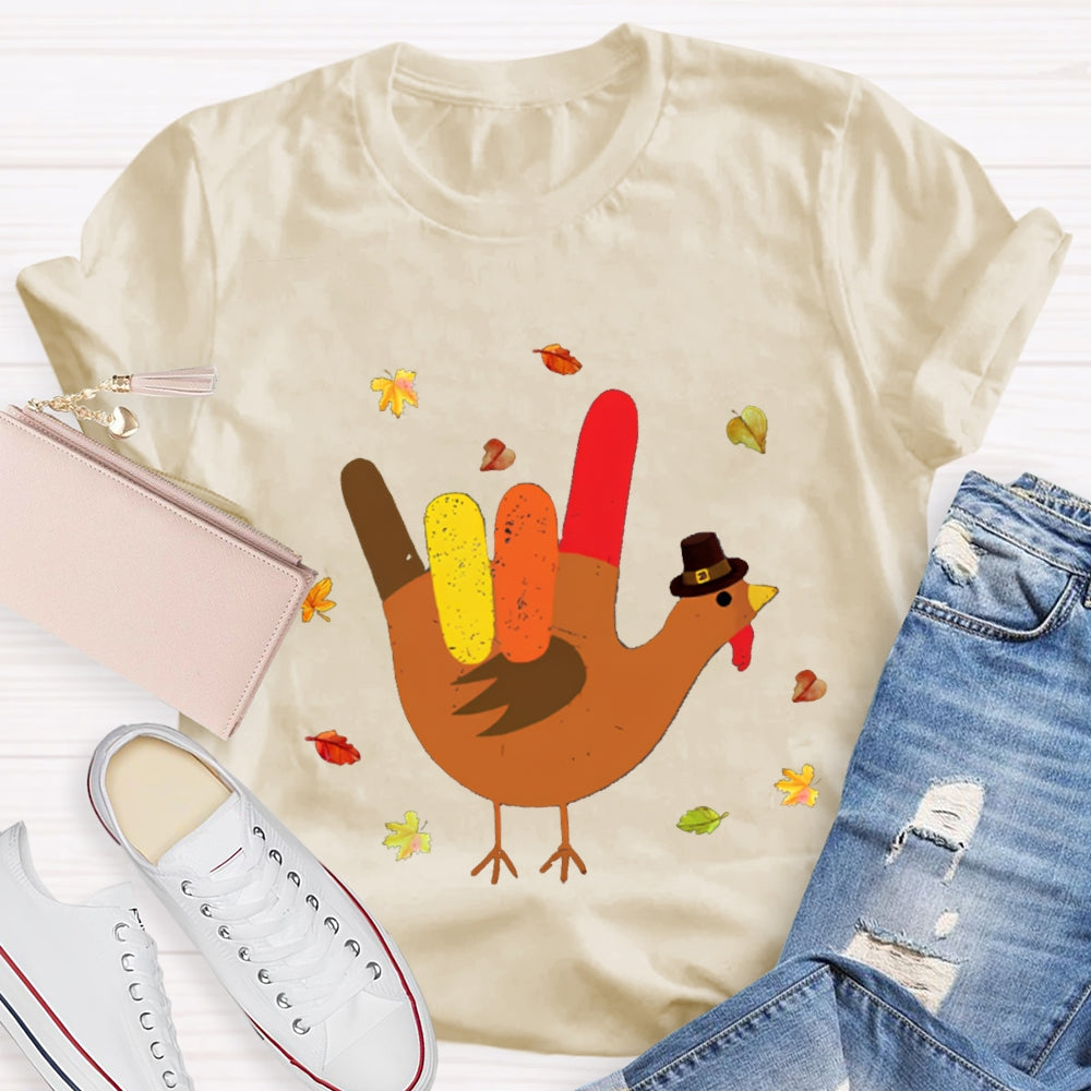 Love Turkey Sign Language Thanksgiving T-shirt