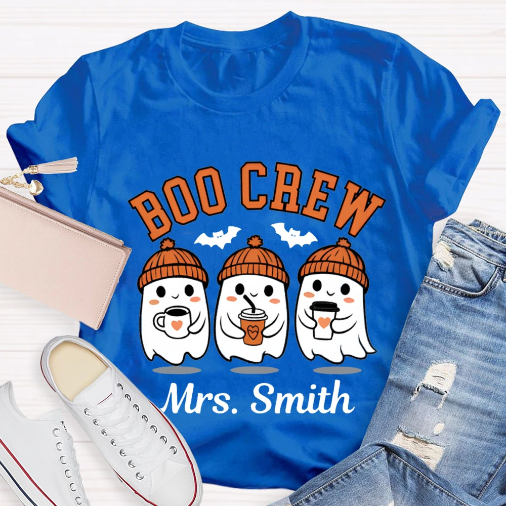Personalized  Name Boo Crew Halloween T-Shirt
