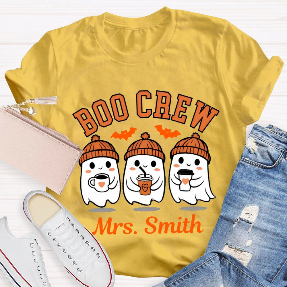 Personalized  Name Boo Crew Halloween T-Shirt