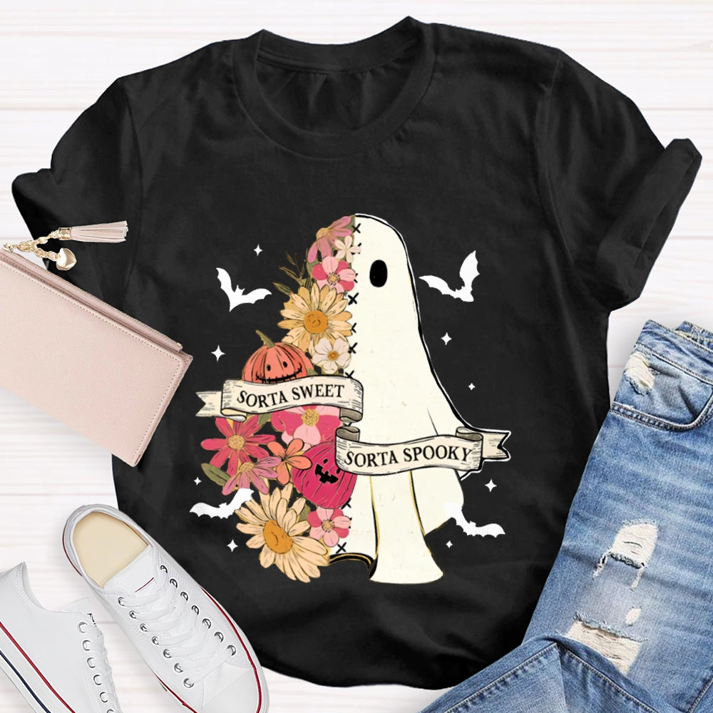 Sorta Sweet Sorta Spooky Halloween Teacher T-Shirt
