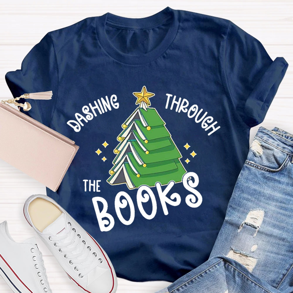Dashing Through The Books T-shirt