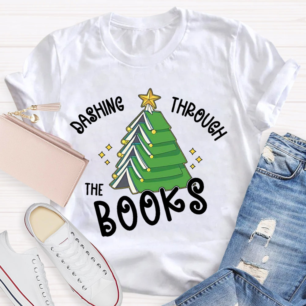 Dashing Through The Books T-shirt