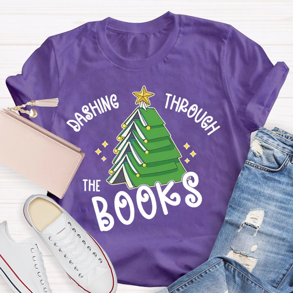 Dashing Through The Books T-shirt