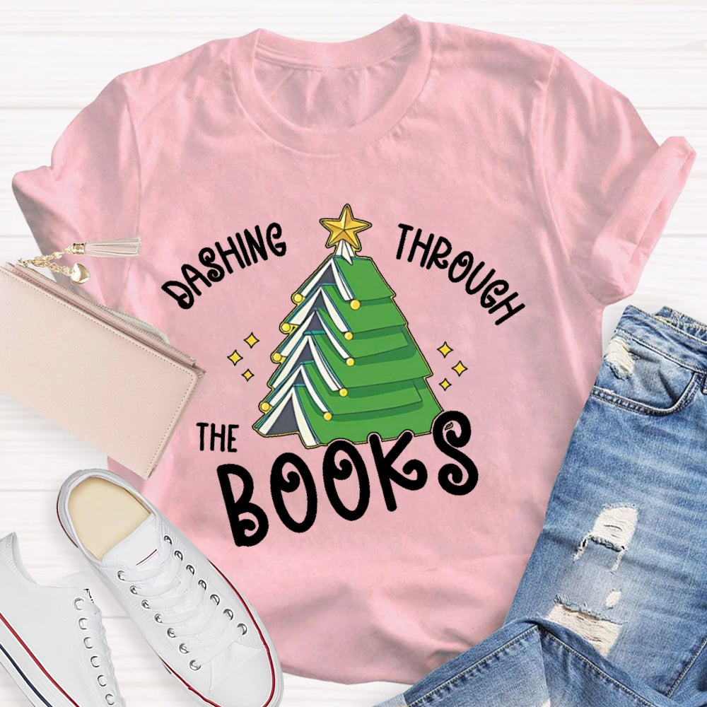 Dashing Through The Books T-shirt