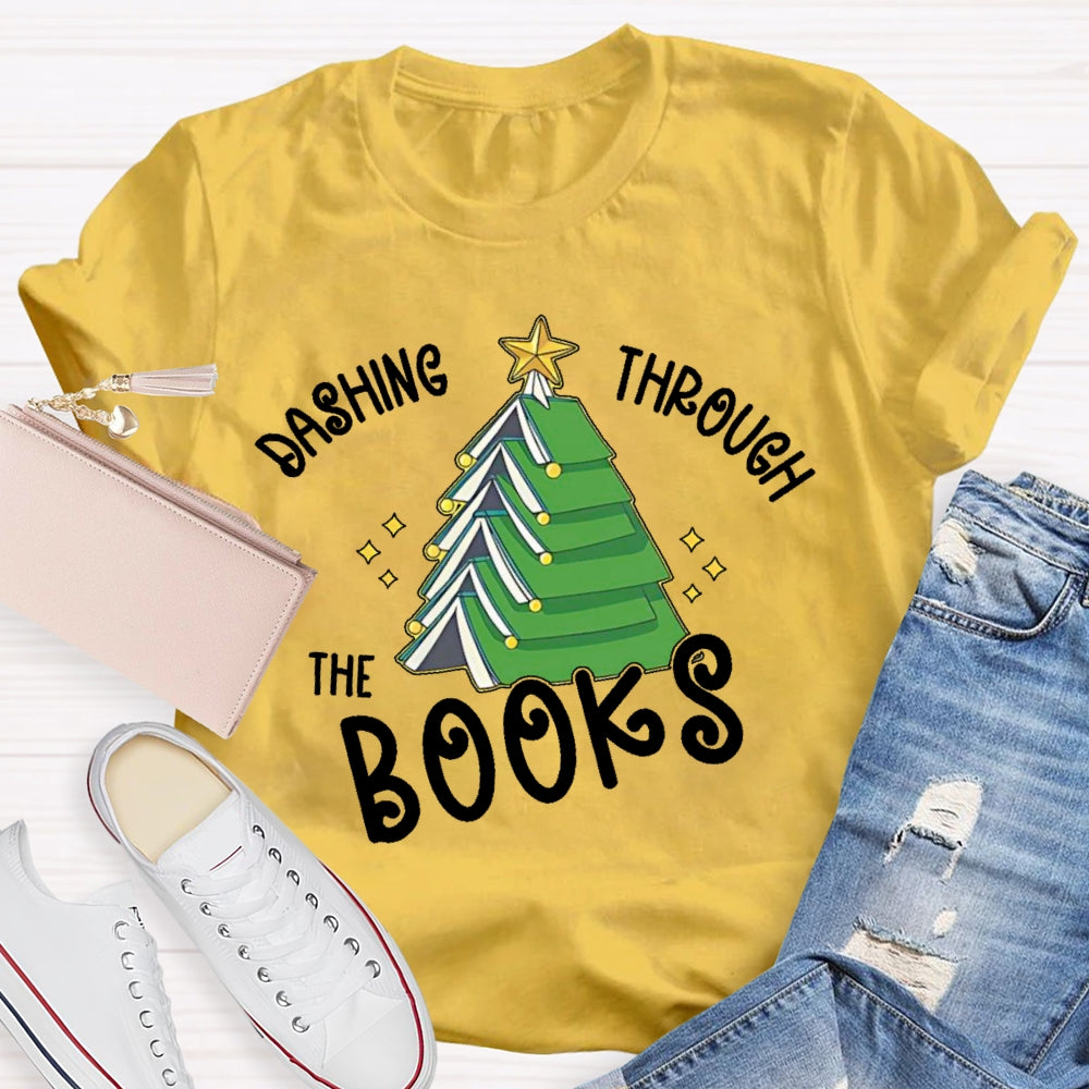 Dashing Through The Books T-shirt