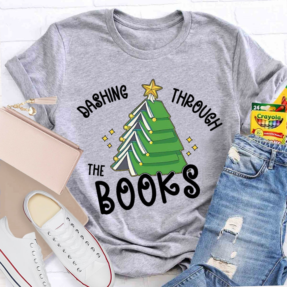 Dashing Through The Books T-shirt