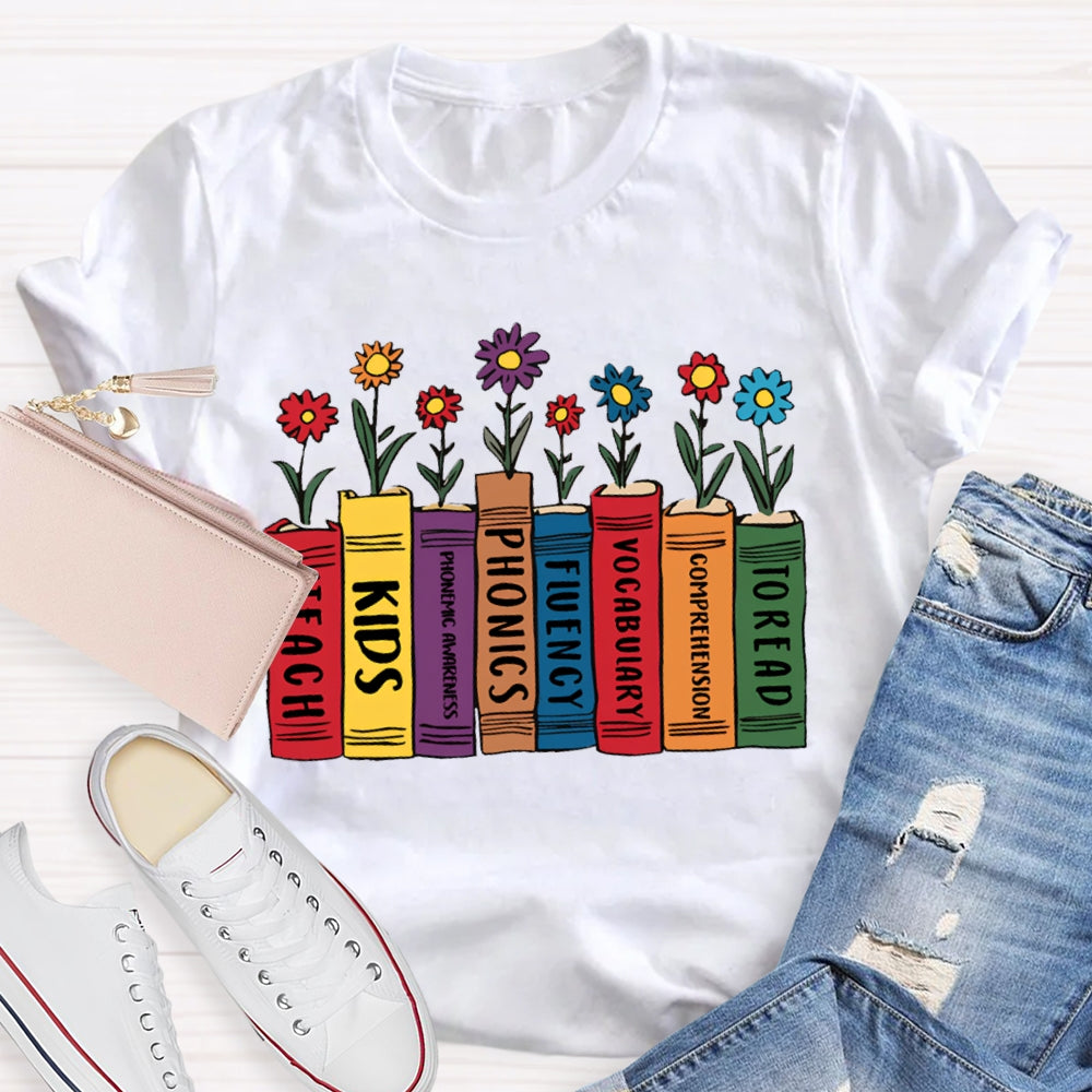 To Read Comprehension Vocabulary Fluency Phonics Phonemic Awareness Kids Iteach T-shirt