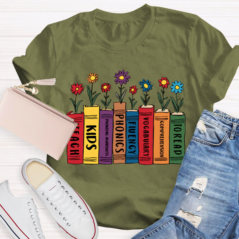 To Read Comprehension Vocabulary Fluency Phonics Phonemic Awareness Kids Iteach T-shirt