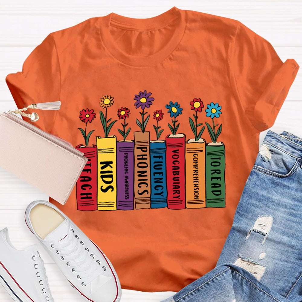 To Read Comprehension Vocabulary Fluency Phonics Phonemic Awareness Kids Iteach T-shirt