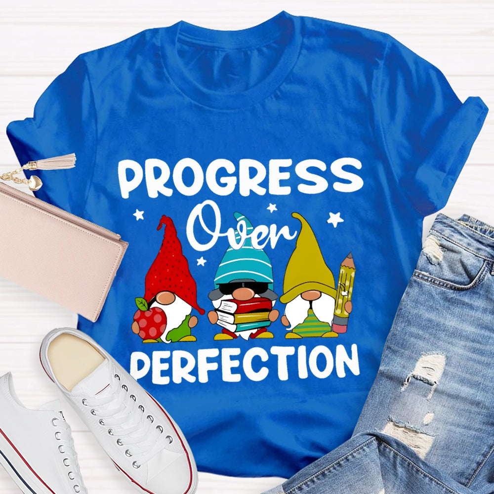 Progress Over Perfection Santa Claus And Apples T-shirt