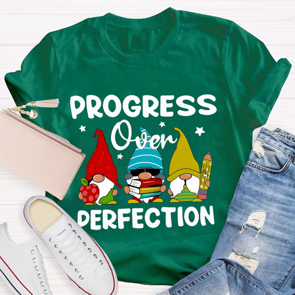 Progress Over Perfection Santa Claus And Apples T-shirt