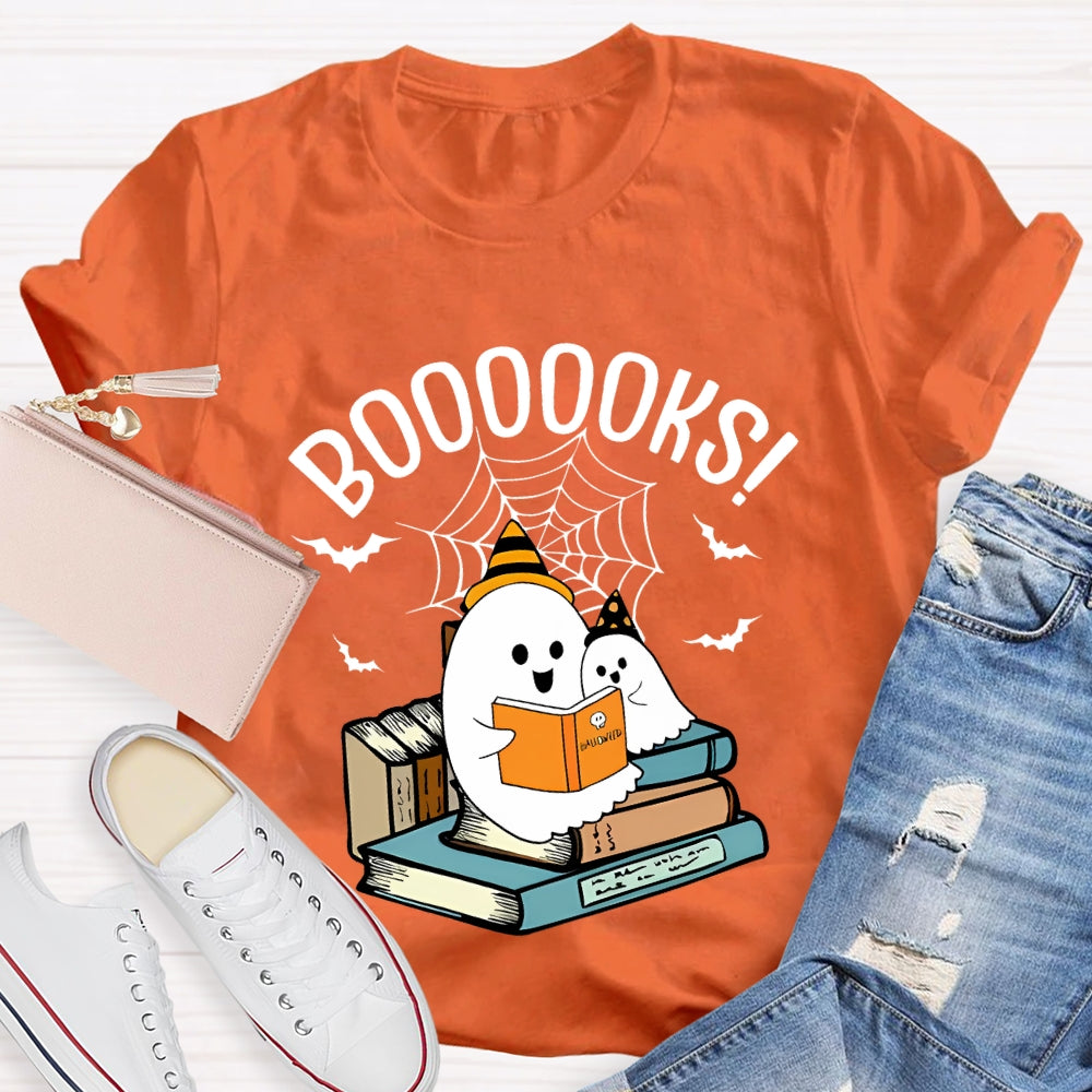 Two Little Ghosts Reading A Book Halloween T-shirt