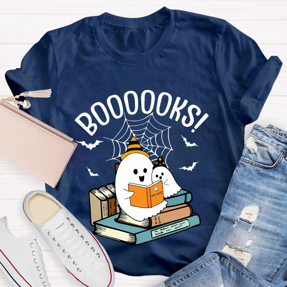 Two Little Ghosts Reading A Book Halloween T-shirt