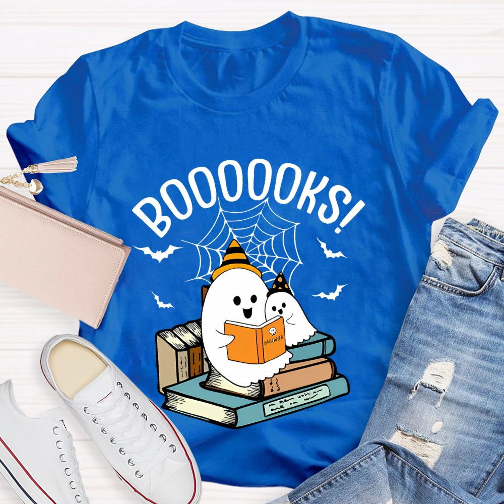 Two Little Ghosts Reading A Book Halloween T-shirt