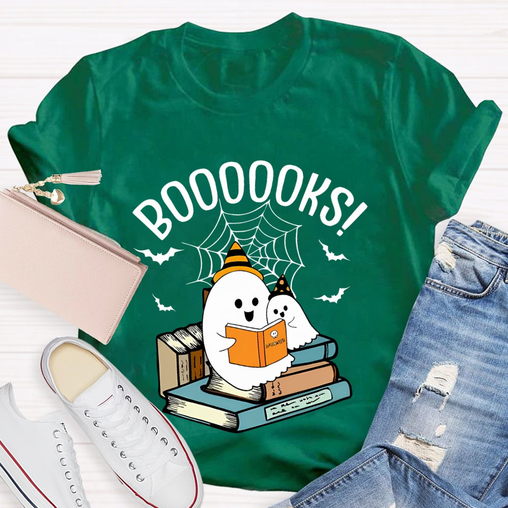 Two Little Ghosts Reading A Book Halloween T-shirt