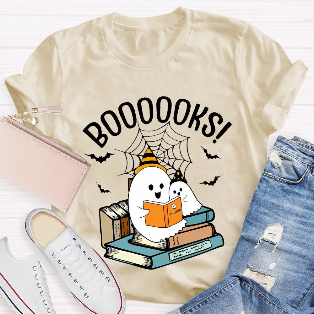 Two Little Ghosts Reading A Book Halloween T-shirt