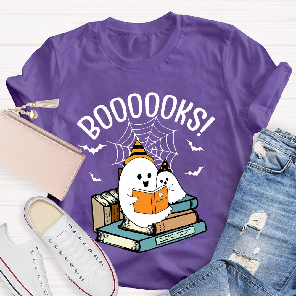 Two Little Ghosts Reading A Book Halloween T-shirt
